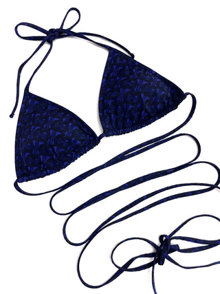 Burberry Dark Blue TB Logo Padded Bikini