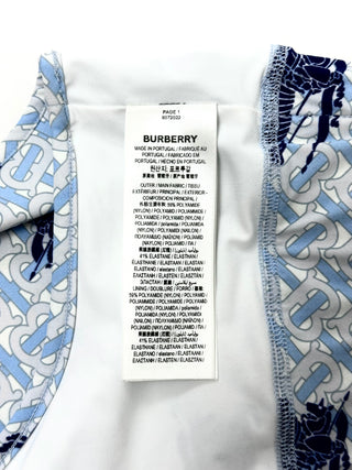 Burberry Iight Blue Crop Top with Iconic Horse Logo