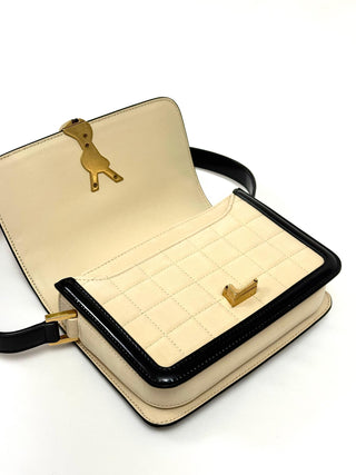 Saint Laurent Small Solferino Satchel Bag in Beige