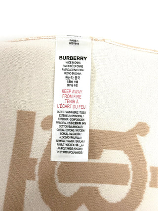 Burberry Beige TB Logo Stars Wool Trousers