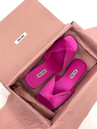 Miu Miu Silk Slippers