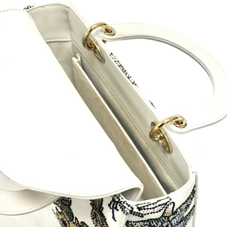 Lady Dior Medium Mexico Motif Microbead Embroidered Multicolor