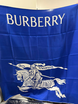 Burberry Blue Silk with Horse Logo
