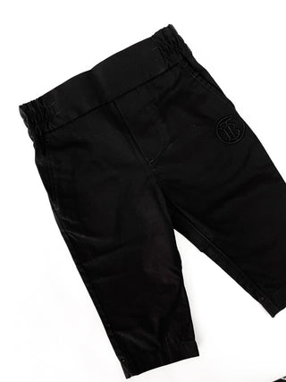 Burberry Black Trousers with TB Emroidered Logo