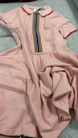 Burberry Peach Zip Polo Dress
