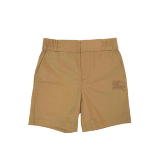 Burberry Beige Shorts with Horse Logo Embroidered