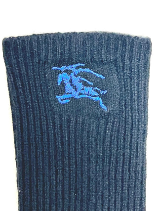Burberry Wool socks with Horse Embroidery in Black