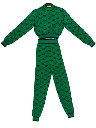 Gucci Adidas Jogger and Long Sleeve Top Knitted GG Set