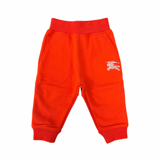 Burberry Orange Jogger Trousers with White Horse Logo