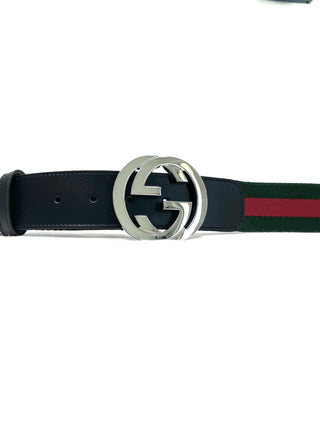 Gucci Classic Color Belt with Silver Blondie Buckle