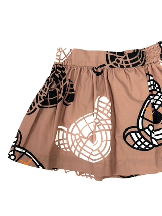 Burberry Brown Iconic Bear Logo Skirt