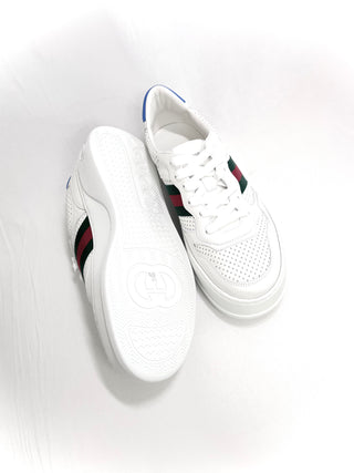 Gucci White Blue GG Sneakers