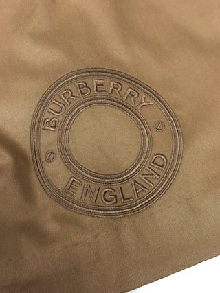 Burberry Beige Skirt with round Brand Logo Embroidery