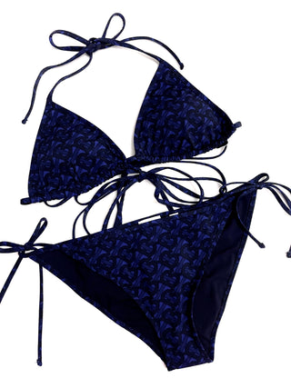 Burberry Dark Blue TB Logo Padded Bikini