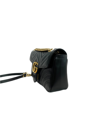 Gucci Marmont Medium Black Leather Bag