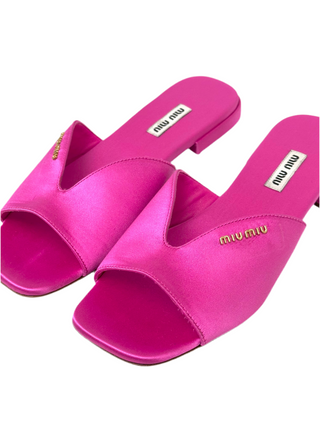 Miu Miu Silk Slippers