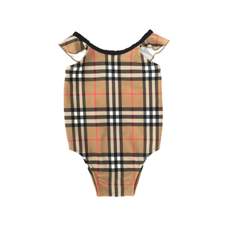 Burberry Classic Vintage Design Ruffle Arm Swimsuit