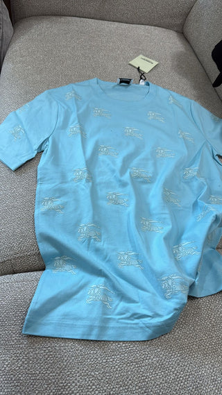 Burberry Baby Blue Horse Print Shirt