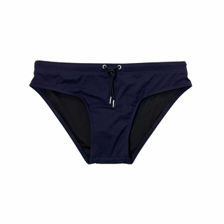 Burberry Navy Blue Swim Briefs with Brand Name Logo in the back