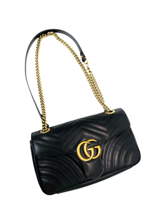 Gucci Marmont Medium Black Leather Bag