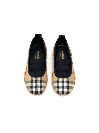 Burberry Classic Vintage Caro Design Ballerinas