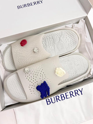 Burberry Rubber Jelly Sandals in Ice Blue