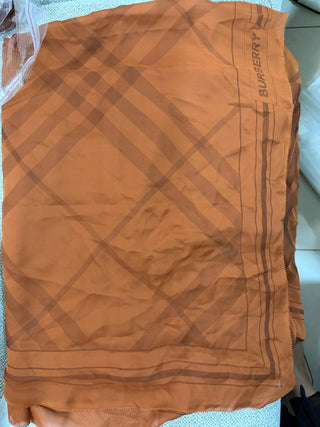 Burberry Silk Brown Scarf