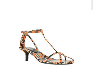 Burberry TB Black Orange Sandals