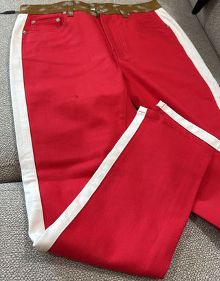 Burberry Red White Trouser