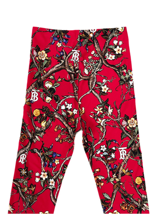 Burberry Red TB Logo Leggings