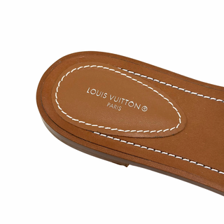 Louis Vuitton Brown Leather Flat Mules