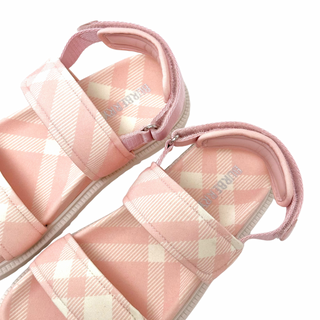 Burberry Peach Classic Caro Patch Sandals