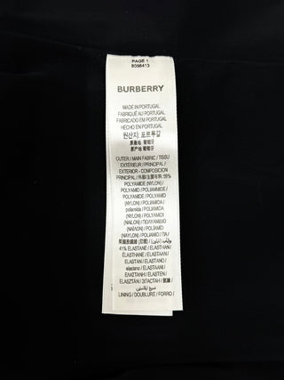 Burberry Black Swimsuit with Orange Brand Name Logo Print