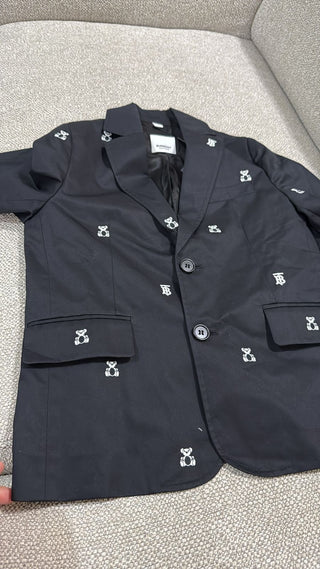 Burberry Black TB Print Coat