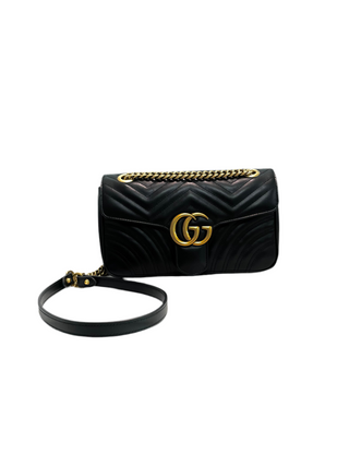 Gucci Marmont Medium Black Leather Bag