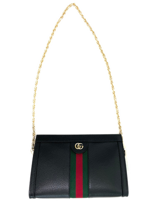 Gucci Ophidia Leather Chain Magnet Snap Bag