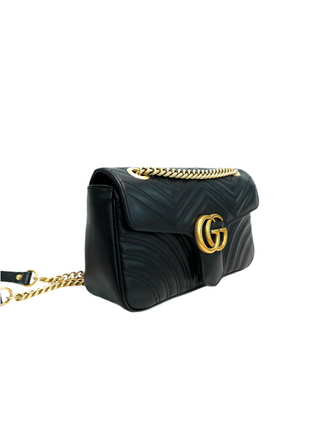 Gucci Marmont Medium Black Leather Bag
