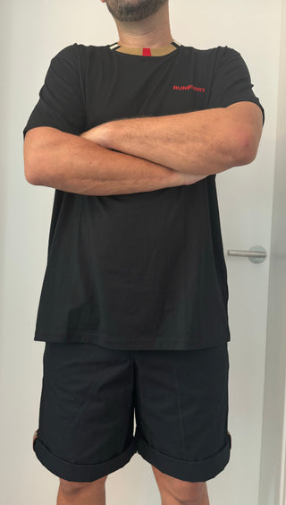 Burberry Black Shorts with Iconic Classic Stripe