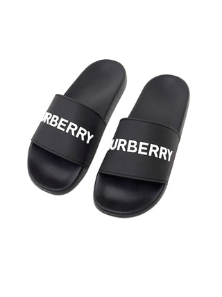 Burberry Black Rubber Slides