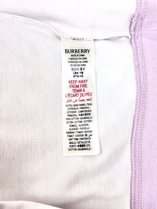 Burberry Classic Caro Patch Lavender White Shirt