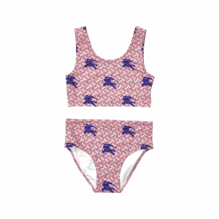 Burberry Pink Blue Horse Logo Bikini