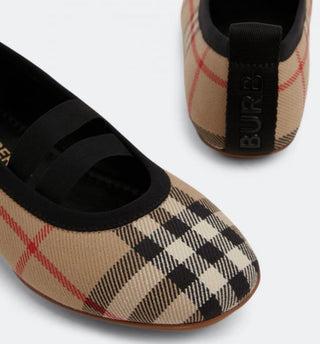 Burberry Classic Vintage Caro Design Ballerinas