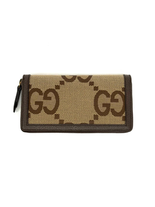 Gucci Long Wallet Bamboo Brown Beige