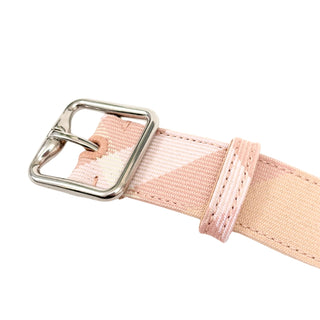 Burberry Peach White Caro Patch Lady Belt
