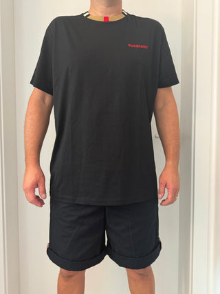 Burberry Black Shorts with Iconic Classic Stripe