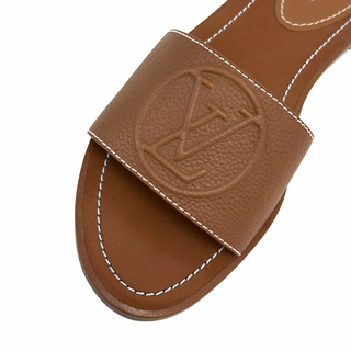 Louis Vuitton Brown Leather Flat Mules