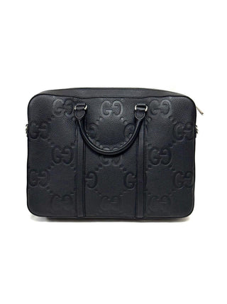 Gucci Big GG Laptop Bag Black Leather