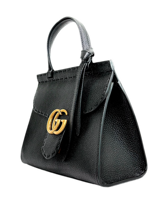 Gucci Black Leather Top Handle Bag