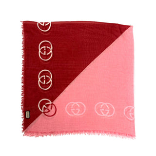 Gucci Tri Color Cotton Scarf Red/ Pink