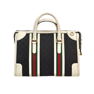 Gucci Bi Color Double G Bauletto Small Top Handle